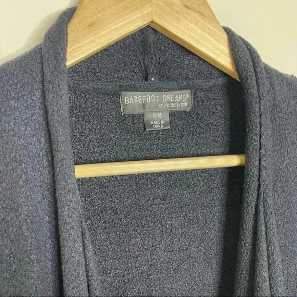 Barefoot Dreams Black Waterfall Cardigan Sweater Size Small Medium - Picture 3 of 5
